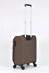 Pierre Cardin Ultra Light Hafif Lüx Kumaş Kabin Boy Valiz Kahverengi PC4200 thumbnail 3