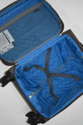 Pierre Cardin Ultra Light Hafif Lüx Kumaş Kabin Boy Valiz Kahverengi PC4200 thumbnail 4