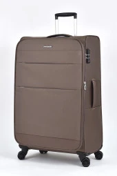 Pierre Cardin Ultra Light Hafif Lüx Kumaş 2'li Valiz Seti Büyük Boy - Kabin Boy Kahve PC4200 - 3
