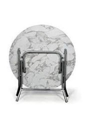 Mermer Desenli Katlanır 80 Cm Yuvarlak Suntalam Masa thumbnail 1