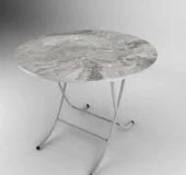 Mermer Desenli Katlanır 80 Cm Yuvarlak Suntalam Masa thumbnail 2