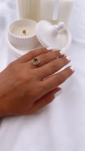 925 Ayar Kadın Gümüş (Silver) Yüzük - 1