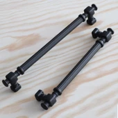 Talas Mat Siyah Çizgili Metal Kulp 128 mm 12.8 cm Mobilya Çekmece Mutfak Dolabı Dolap Kapak Kulpları - 7