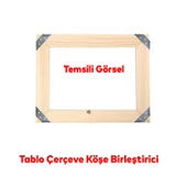 Metal Çok Amaçlı Köşe Birleştirme Aparatı PVC Ahşap Çerçeve Tablo Sineklik Montaj 4 Adet Köşe Gönye thumbnail 4