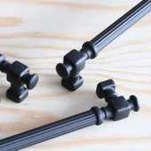 Talas Mat Siyah Çizgili Metal Kulp 192 mm 19.2 cm Mutfak Dolap Çekmece Mobilya Dolabı Kapak Kulpları thumbnail 7