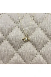 Pırlanta Möntürü (SİGNİTY SWAROVSKİ) Taşlı Göz Tasarım 925 Ayar Gümüş Kolye-Minimal Göz Gümüş Kolye - 2