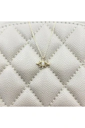 Pırlanta Möntürü (SİGNİTY SWAROVSKİ) Taşlı Göz Tasarım 925 Ayar Gümüş Kolye-Minimal Göz Gümüş Kolye - 4