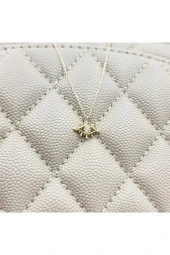 Pırlanta Möntürü (SİGNİTY SWAROVSKİ) Taşlı Göz Tasarım 925 Ayar Gümüş Kolye-Minimal Göz Gümüş Kolye - 5