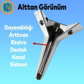 Mobilya Yükseltici Kanepe Sehpa TV Ünitesi Koltuk Ayağı Baza Ayakları Krom 23 cm thumbnail 3