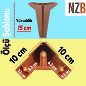 Mobilya TV Ünitesi Çekyat Koltuk Kanepe Destek Ayağı 15 cm Ahşap Desenli Baza Ayak 6'lı Set thumbnail 3