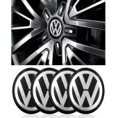 VOLKSWAGEN LOGOLU 56 MM 4 ADET JANT GÖBEK STICKER thumbnail 1