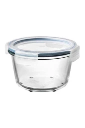 IKEA 365+ 600 Ml 14x9 Cm Yuvarlak Kapaklı Vakumlu Cam Gıda Saklama Kabı Cam - Plastik - 1