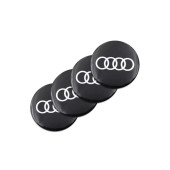 AUDI LOGOLU 4 ADET 56 MM JANT GÖBEK STICKER thumbnail 2