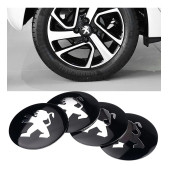 PEUGEOT LOGOLU 4 ADET 56 MM JANT GÖBEK  STICKER thumbnail 1