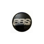 BBS LOGOLU 56 MM JANT GÖBEK  STICKER (SİYAH-GÜMÜŞ) - 1