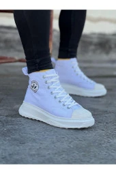 WG017 Beyaz Erkek Yarım Bilek Casual Ayakkabı thumbnail 1