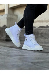 WG017 Beyaz Erkek Yarım Bilek Casual Ayakkabı thumbnail 2