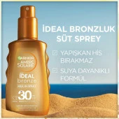 Garnier Ambre Solaire İdeal Bronzluk Güneş Koruyucu Sprey SPF30 150ML - 3