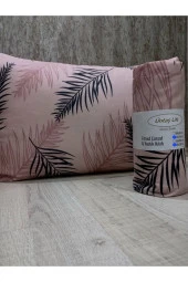 Üntaş life somon tüy 160x200 çift kişilik lastikli çarşaf+2 adet yastık kılıfı ecsomontüyçrf160 - 2