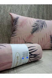 Üntaş life somon tüy 160x200 çift kişilik lastikli çarşaf+2 adet yastık kılıfı ecsomontüyçrf160 - 1