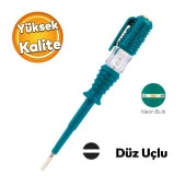Total Kontrol Kalemi 140 mm Elektrik Priz Faz Voltaj Kontrol Tornavidası Düz Uçlu THT291408 - 1