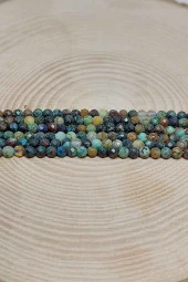 Afrika Turkuazı Taşı YARIM Dizi 2,5mm (17cm uzunluğundadır) thumbnail 2