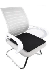 RevuBaby Araba Ortopedik Oturma Minderi Oto konfor pedi Sandalye Yumuşatıcı Siyah 4CM Kalınlık 50x50cm - 3