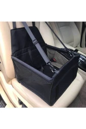 RevuBaby Kedi Köpek Taşıma Çantası Araba Otomobil Için Askılı Köpek Sepeti Fileli Cepli 45x35 - 1