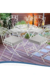 RevuBaby 4'lü Dış Mekan Sandalye Minderi , Bahçe Kanepe Minderi , İç Mekan Yemek Sandalyesi Minderi  4 ADET thumbnail 2