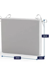 RevuBaby 4'lü Dış Mekan Sandalye Minderi , Bahçe Kanepe Minderi , İç Mekan Yemek Sandalyesi Minderi  4 ADET thumbnail 3