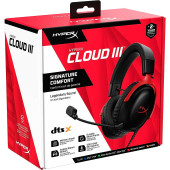HyperX Cloud III 7.1 727A9AA Kablolu Mikrofonlu Kulak Üstü Oyuncu Kulaklığı OUTLET - 1