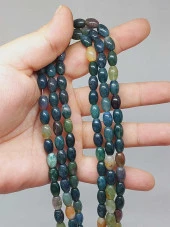 Akik Taşı Arpa Kesim Dizi 6*8.5mm (49998) thumbnail 1