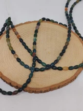 Akik Taşı Arpa Kesim Dizi 6*8.5mm (49998) thumbnail 4