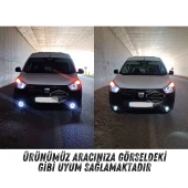 Dacia Dokker 2012-2022 Uyumlu Üniversal Mercekli Angel Sis Farı Metal Su Geçirmez 76 mm Beyaz Halkalı Gündüz Farı Angel Eyes 2 Adet - 3