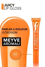 Flormar Juicy Renk Veren Meyve Aromalı Nemlendirici Dudak Parlatıcısı - 002 Orange - 4