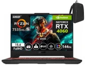 Asus TUF Gaming A15 FA507NV-LP100 Amd Ryzen 5 7535HS 96gb DDR5 4tb SSD 15.6 inç FHD 144Hz 8GB RTX4060 140w Windows11Pro Taşınabilir Bilgisayar FA507NV-LP10048+WeblegelsinÇanta - 1