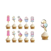 Makaron Dondurma Yaz Temalı Kürdan 10 lu thumbnail 1