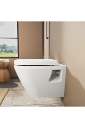 VitrA Yavaş Kapanır Amortisörlü Ses Yok Klozet Kapağı 2 (121-003-909) - 2