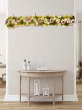 Nettenevime Yapay Çiçek PembeKrem  Şakayık Tak Organizasyon Nişan Düğün Dekor Çiçeği Süsleme Tag 25x130cm - 3