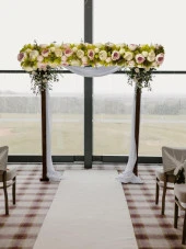 Nettenevime Yapay Çiçek PembeKrem  Şakayık Tak Organizasyon Nişan Düğün Dekor Çiçeği Süsleme Tag 25x130cm - 5