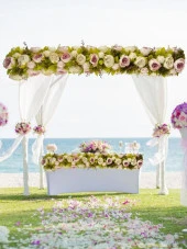 Nettenevime Yapay Çiçek PembeKrem  Şakayık Tak Organizasyon Nişan Düğün Dekor Çiçeği Süsleme Tag 25x130cm - 6