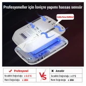 ThermoPro TP260B Mini Iç Mekan Dijital Sıcaklık ve Nem Ölçer Termometre thumbnail 3
