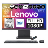 Lenovo Ideacentre Aıo 24IRH9 Intel Core I5-13420H DDR5 8GB 256GB SSD Intel UHD Graphics 23.8 Fhd IPS Freedos Koyu Gri All In One Bilgisayar F0HN0057TRF01 + Zetta Flash Bellek thumbnail 1