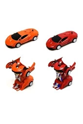 Caglars Transformers Robot Çek Bırak 1:32 Kendinden Robota Dönüşebilen Metal Araba - 1