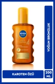 NIVEA Sun Karoten Özlü Yoğun Bronzlaştırıcı Güneş Yağ Sprey 200ml, E Vitamini, Uva Koruması, Doğal Bronzlu - 1