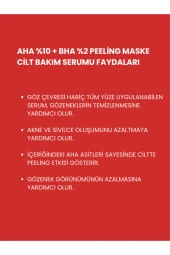 %10 Aha %2 Bha Canlandırıcı, Akne Ve Sivilce Karşıtı Peeling Etkili Cilt Bakım Serumu 30 ml - 2