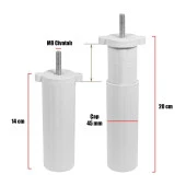 Mobilya Ayağı 12'li Set Robot Süpürge İçin Koltuk Kanepe Yükseltici Destek 15 cm Beyaz Baza Ayak thumbnail 4