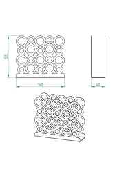 Gold Renk 2'li Set Ekmek Sepeti ve Peçetelik - 9