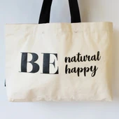 Bagorama NATURAL Kadın Keten Shopping Çıtçıtlı Omuz Çantası - 3