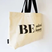 Bagorama NATURAL Kadın Keten Shopping Çıtçıtlı Omuz Çantası - 5